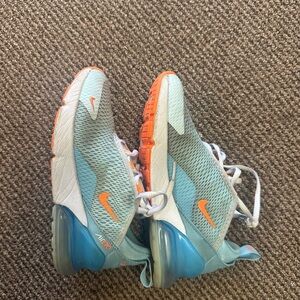 Nike Blue and Orange Sneakers High-Top Performance